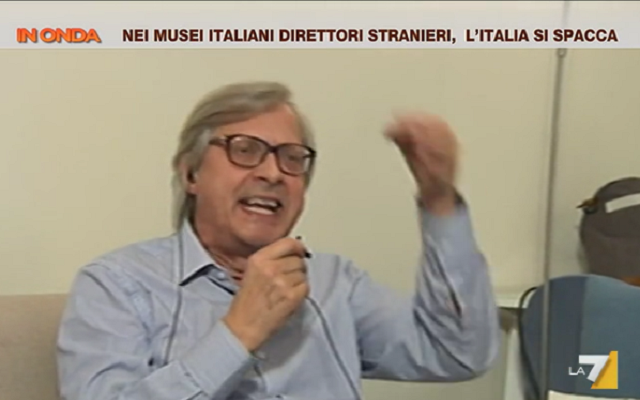 Vittorio Sgarbi lite In Onda